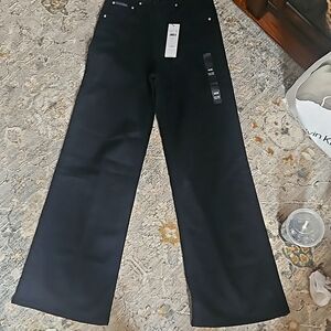 NWT Womens calvin klein ultra high wide leg jean